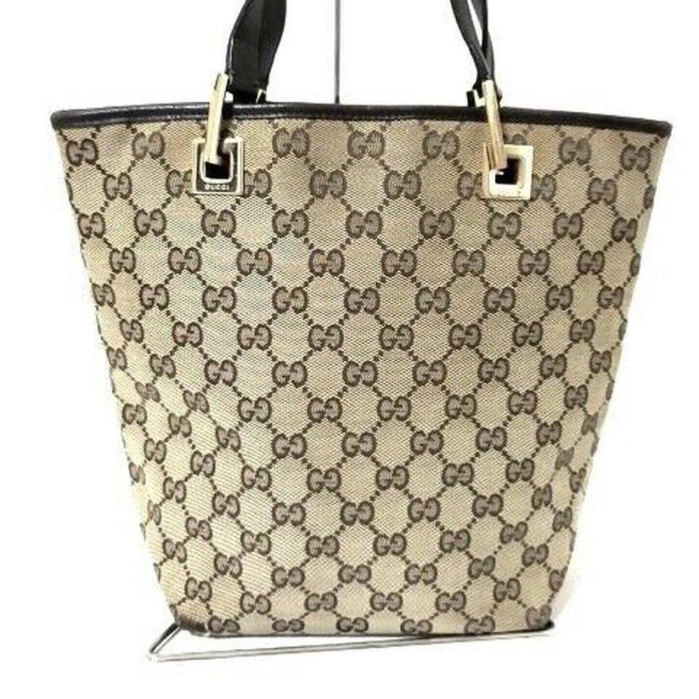 Auth Gucci Gg Tote Bag Jacquard & #7805G13